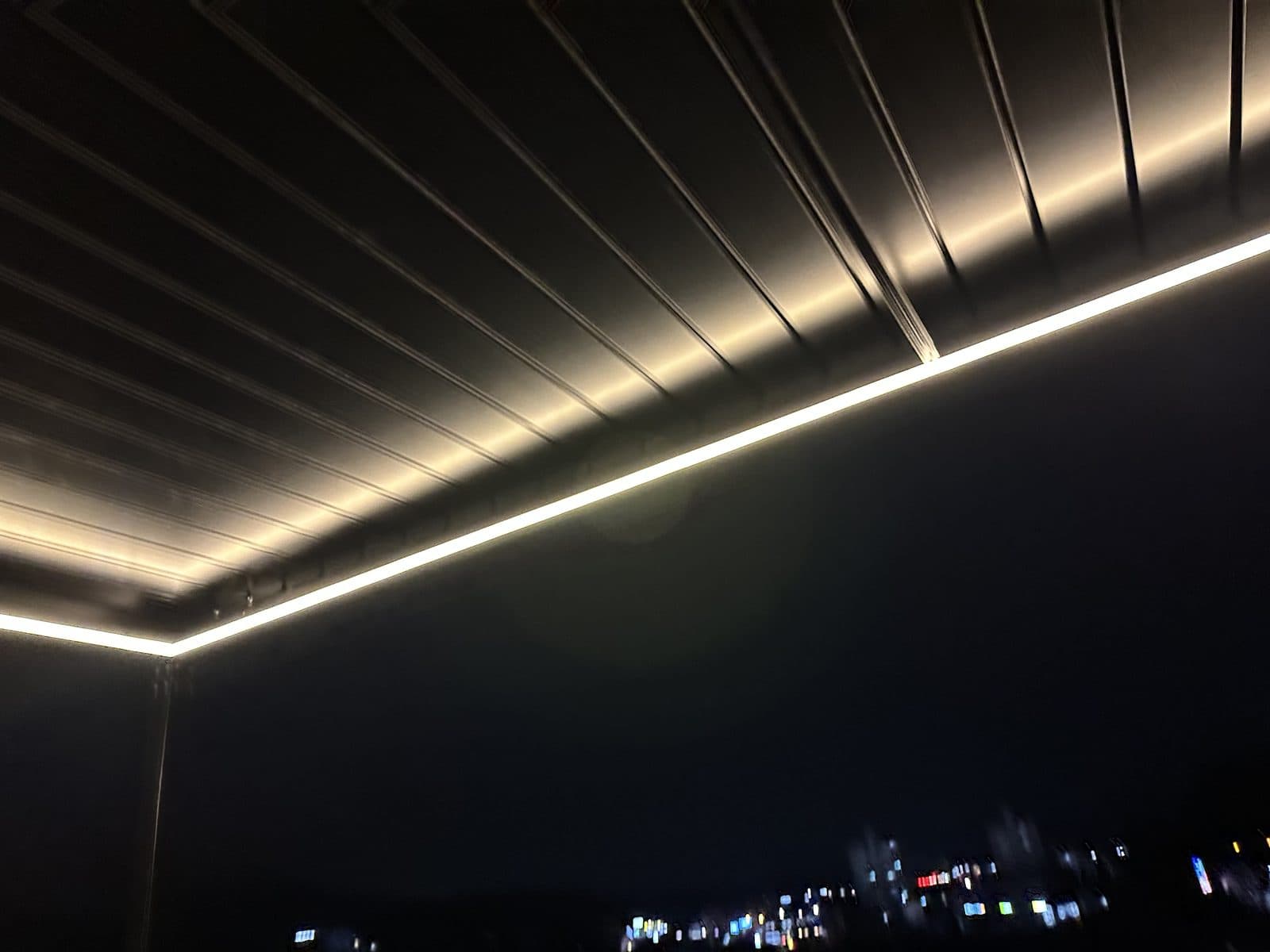 용인 전원주택 파고라 천장 LED 조명 라인